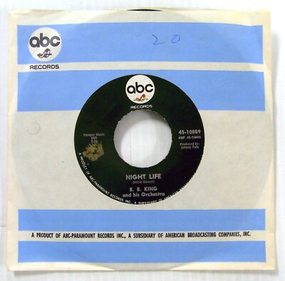 BB KING 45 Night Life Waitin On You ABC VG++ Blues B. B. King