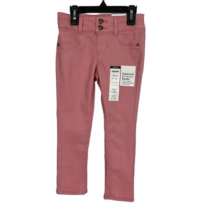 SONOMA by Kohl s Girl s Pink Denim Jegging Jeans Sz 4 Sparkles Adjustable Waist