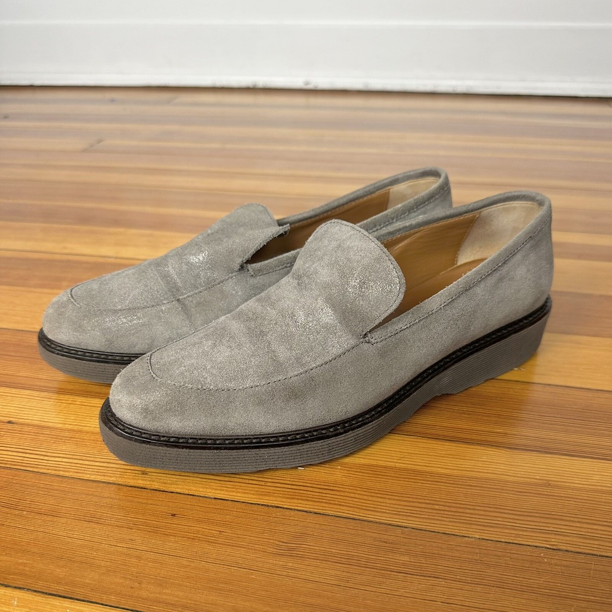 Aquatalia 9.5 Chunky Platform Waterproof Suede Kelsey Loafer  display picture 2