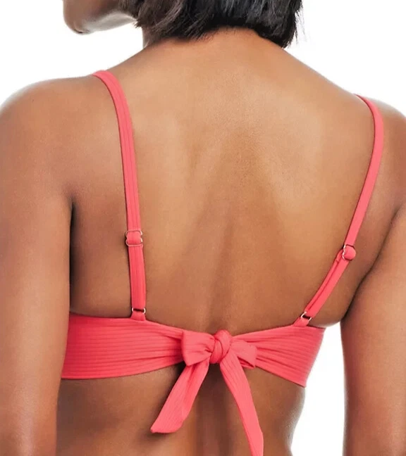 Bikini Bralette Bar III Para Mujer Alambre Cuello Profundo Rosa Brillante Talla Mediana Nuevo con Etiquetas Foto 2 de 4