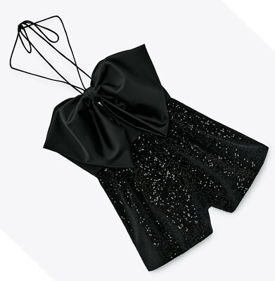 ★ZARA★Heart Button Padded Jumper★Black 3046/533/800 ZARA NEW WOMAN SEQUINNED PLAYSUIT WITH BOW BLACK XS-XL 9311
