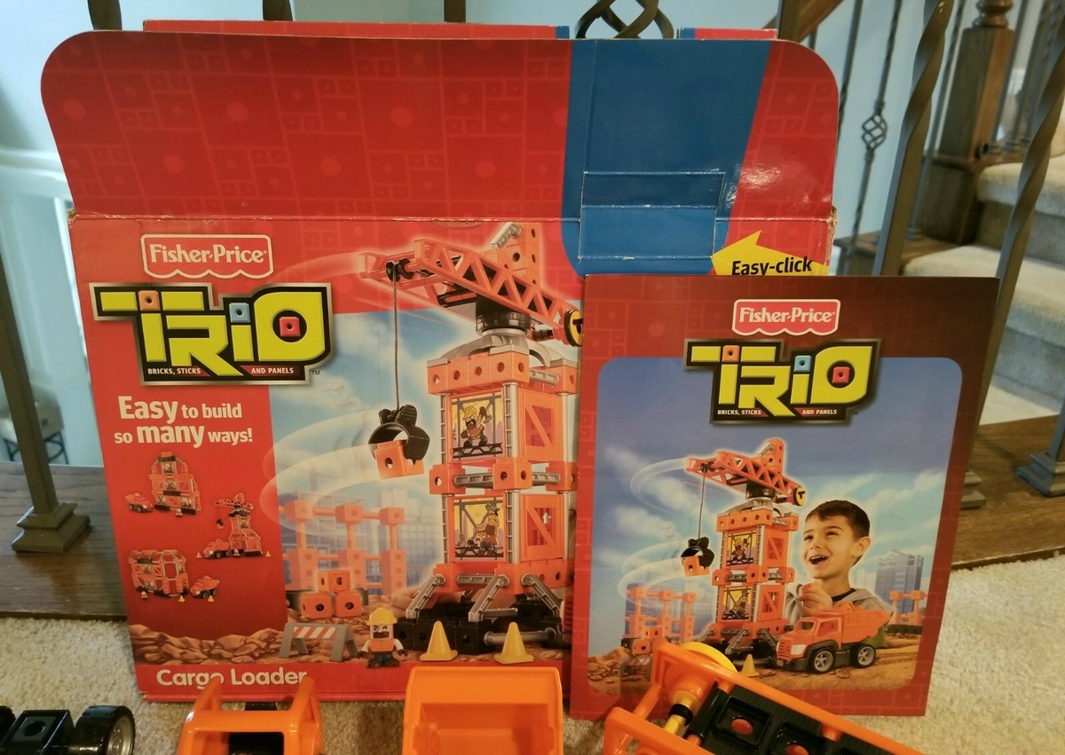 Fisher Price Trio Block Building Set Cargo Loader P6834 Complete