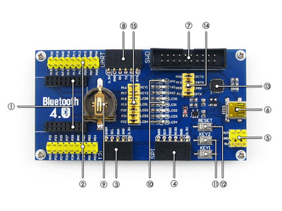 BLE400 Mother Board for nRF51822 BLE4.0 Bluetooth 2.4G Wireless Module Expansion