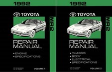 1992 Toyota MR-2 Factory Shop Service Manual
