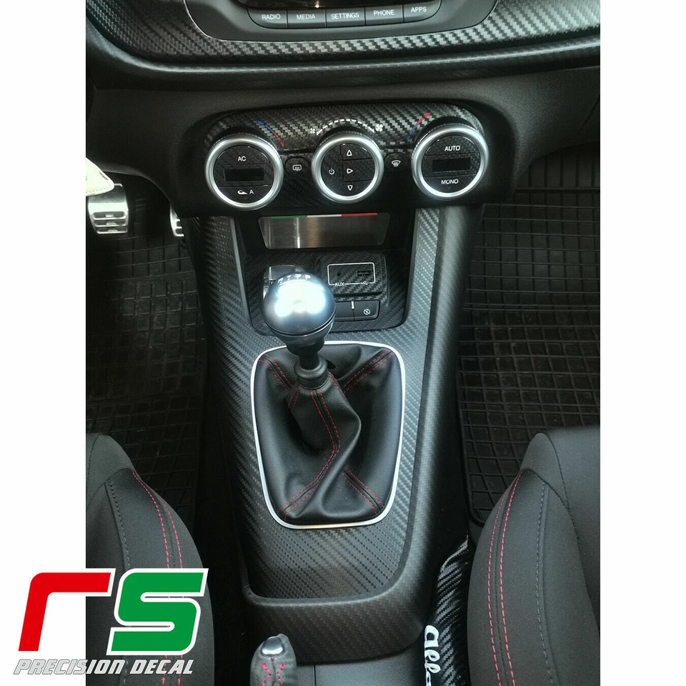 Alfa Romeo Giulietta adesivi tunnel centrale sticker decal carbon look