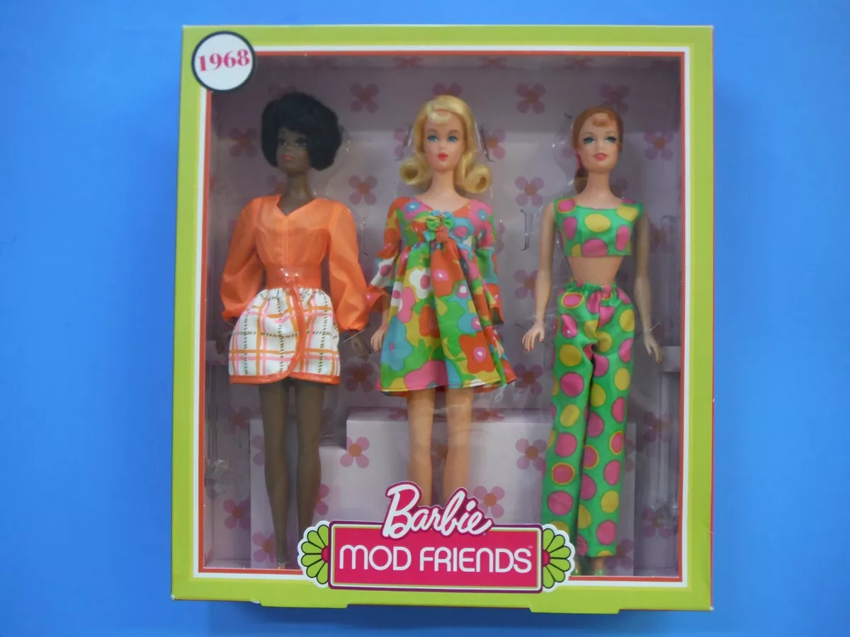 Barbie Mod doll Friends 1968 Reproduction set with repro Stacy and Christie  NRFB