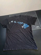 Local Motion T-Shirt Men's Size Medium M Black Hawaiian Islands Pixel Graphic