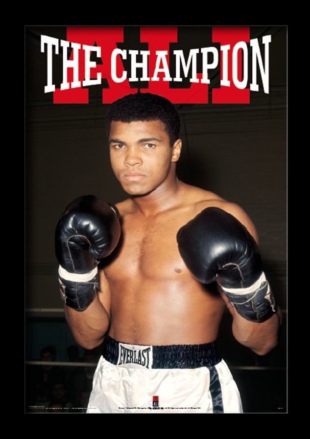 MUHAMMAD ALI THE CHAMPION 13x19 FRAMED GELCOAT POSTER BOXING WORLD