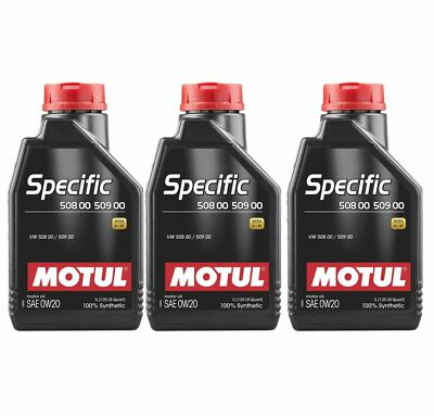 Motul SPECIFIC 508 00 509 00 0W20 3L Fully Synthetic Engine Motor Oil (3 x 1L)