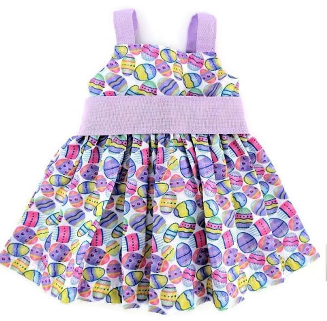 Lavender Easter Egg Dress for 18 inch Girl Doll Clothes