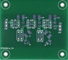 Leerplatine zum Bau eines passiven Bandpassfilter bis zur 7. Ordnung