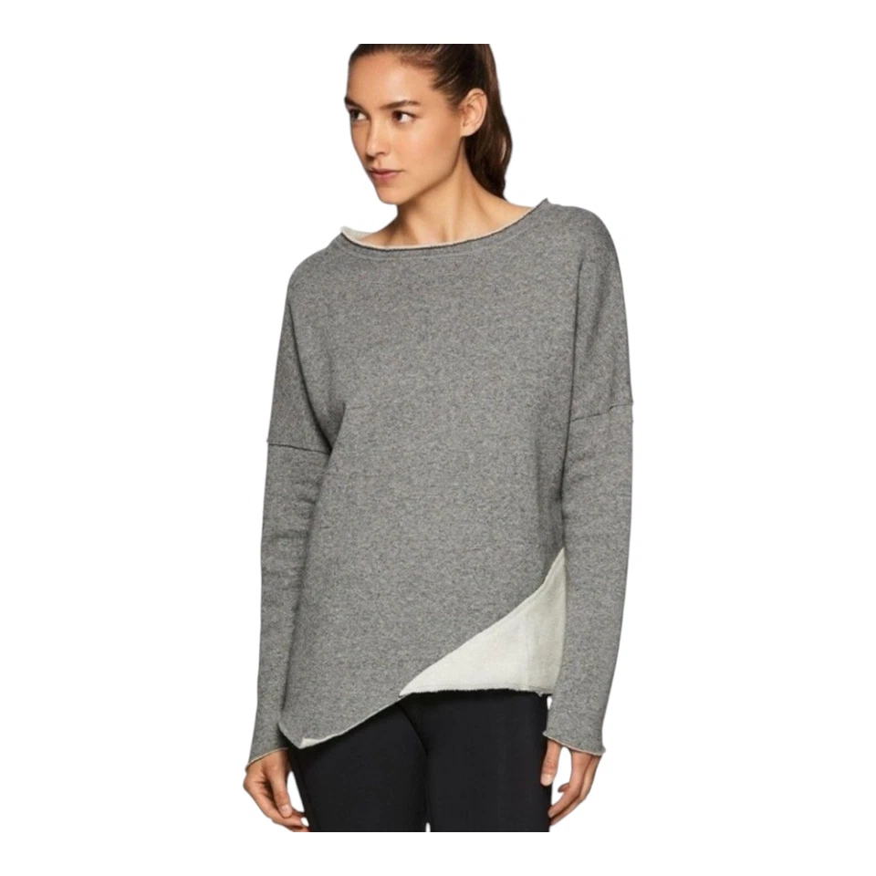 Sudadera Alala Exhale Asimétrica Hombro Caído en Gris Informal Para Mujer Mediana Foto 3 de 4