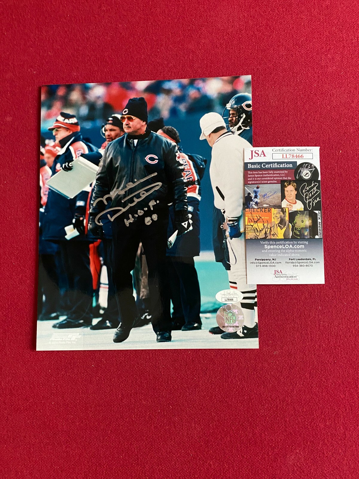 Mike Ditka Autographed Signed Chicago Bears , "" (JSA) 8x10 Photo () Scarce / Vintage 