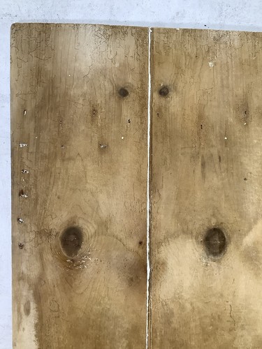30"X 67 7/8" Very Old Internal Stripped Pine 3 Plank Ledge Door Reclamation - Picture 4 of 12