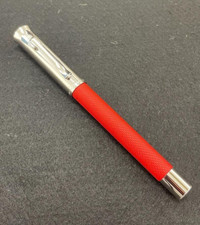 Faber-Castell Guilloche Indian Red Ballpoint Pen w/Box&Storage bag Rare Mint