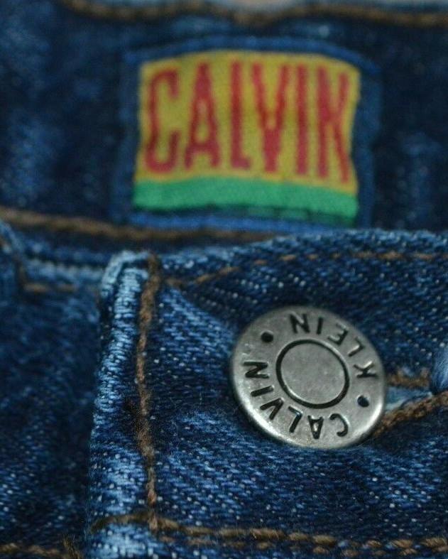 NWT Vintage Calvin Klein Super Hi-Rise Indigo Mom Jeans 11/12 Blackwater Denim View 3