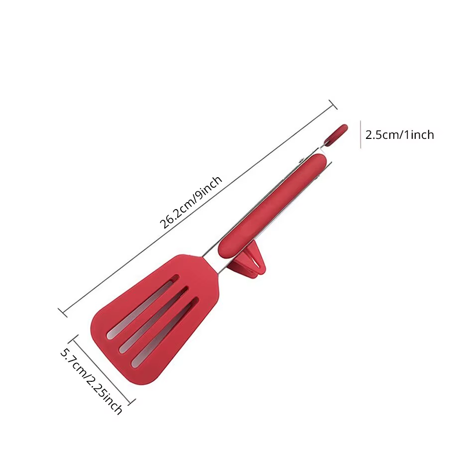 9 Inche Red with Bracket Silicone Food Clip in Kitchen High Temperature Resistan