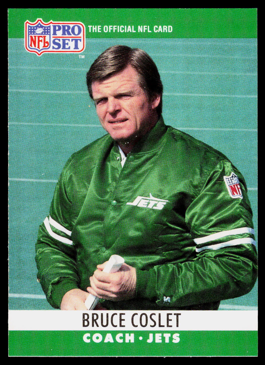 Bruce Coslet, 1990 Pro Set, #242, New York Jets,