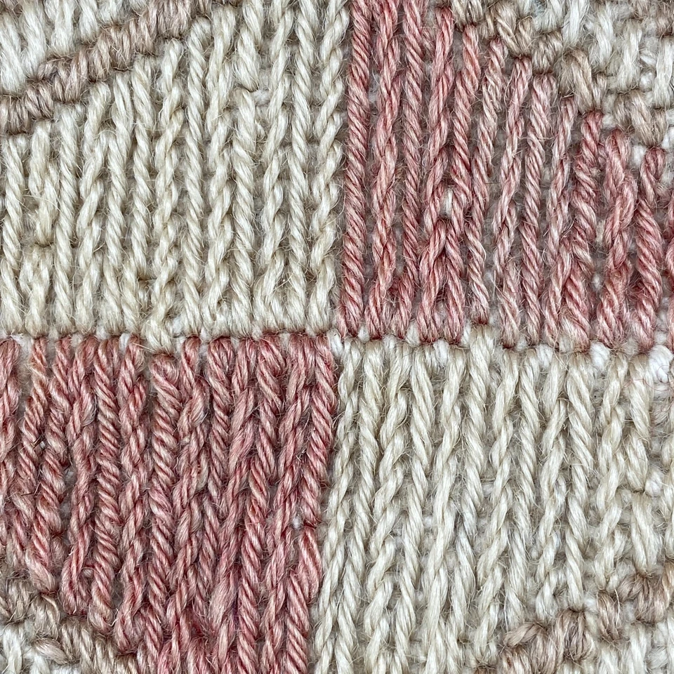 ALMOHADA KILLIM SHAM Hecha a Mano Lana Teñida Vegetal Texturizada Cuadrada Marrón 21 x 21 pulgadas Foto 4 de 4