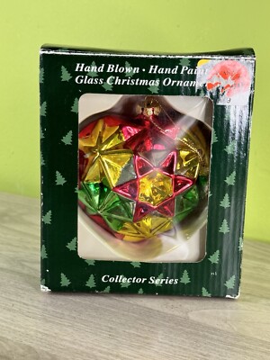 Far East Brokers Glass Ornament - In Box - Hand Blown Hand Painted