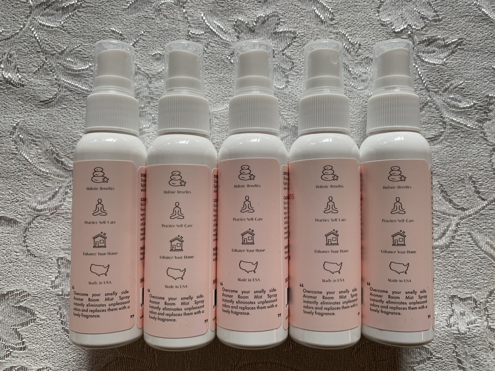 Aromar Cherry Blossoms Room Mist 5 Bottles 2oz Each, Fragrance