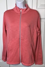 Kjus Mirra Cl Jacket Masters Augusta Golf Coat Vibrant Coral Pink Orange Sz L 40
