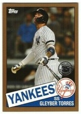 2020 Topps Baseball Relic 1985 GOLD #11/50 - GLEYBER TORRES 85-74 Yankees MINT 