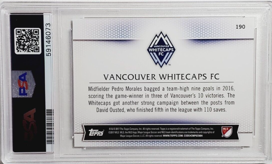 2017 Topps MLS 190 Vancouver Whitecaps Alphonso Davies Rookie RC