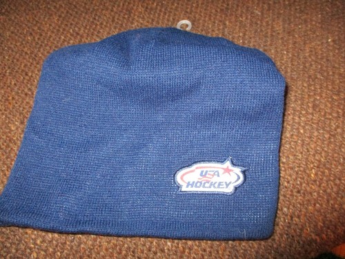USA HOCKEY LOGO Blue Knit Hat Labatt 