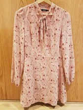 women dress size uk 6 multicolor light pink boohoo