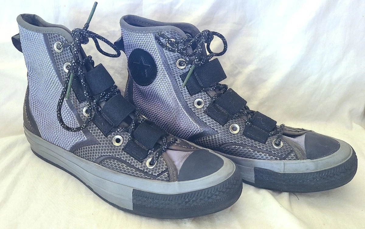 Converse Mens Sz 8.5 Womens 10 Chuck 70 Tech Hiker High Top Grey Green Black