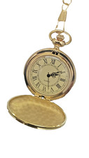Retro Taschenuhr "Gold-Look" mit Kette Vintage Analog