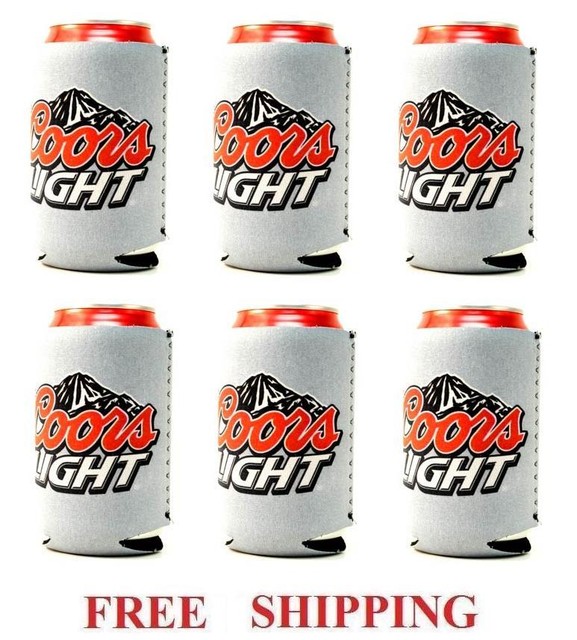 COORS LIGHT 6 BEER CAN HOLDERS COOLER COOZIE COOLIE KOOZIE HUGGIE NEW