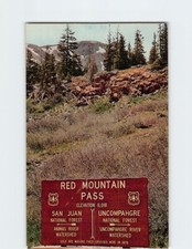 Postcard Red Mountain Pass On Million Dollar highway Colorado