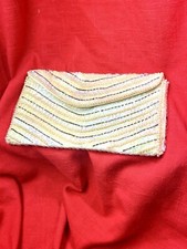 Beaded Ivory Black Stripe Evening Purse Clutch Bag Vintage La Regale Japan