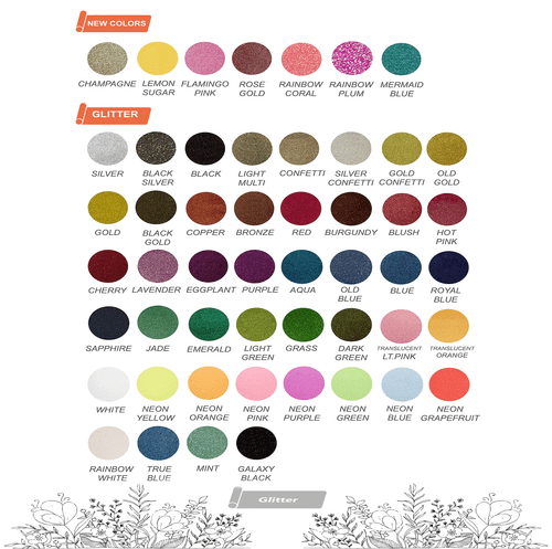 Siser GLITTER Heat Transfer Vinyl 20" x 5 Yards (Mix and match colors!!) - Picture 4 of 53