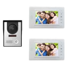 Kit sonnette interphone vidéo avec moniteur LCD de 7 pouces + 2 moniteurs