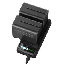 NEEWER 2Pcs NP-F970 7800mAh Batteries w/Charger, Type-C, for Sony/Canon/Nikon