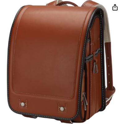 ZCBYBT PU Leather Japanese School Bag Ransel Randoseru Lightweight Backpack With Automatic Lock For Boys, Brown Brown, 34*26*20cm, Rucksack - View #10
