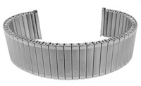 Herzog Flex Zugband 22Mm | Edelstahl Silberfarben | Bandbreite 20Mm