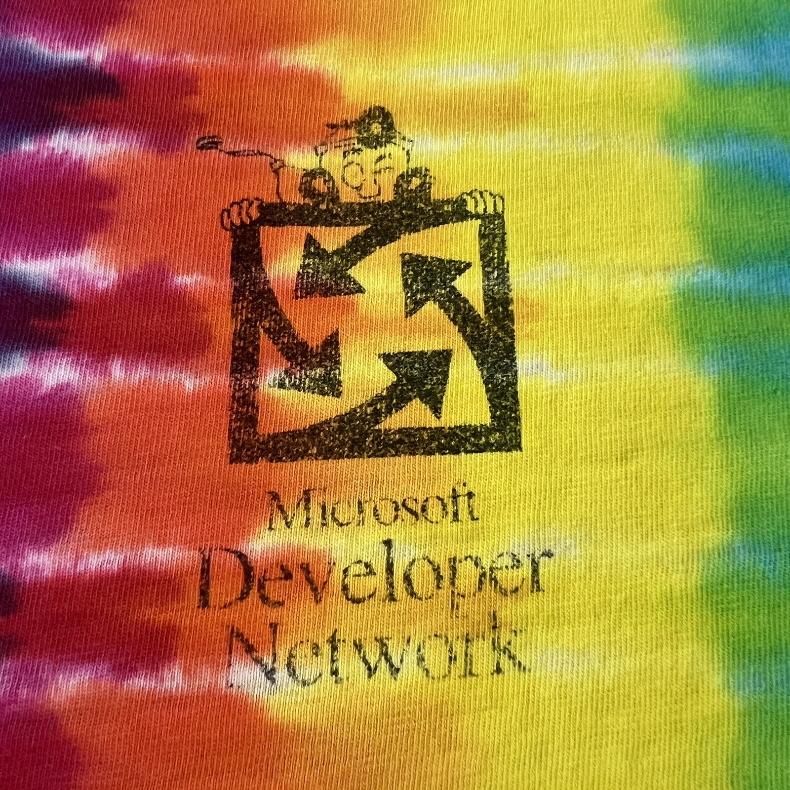 Vintage 90s Microsoft Developer Network Shirt Tie… - image 2