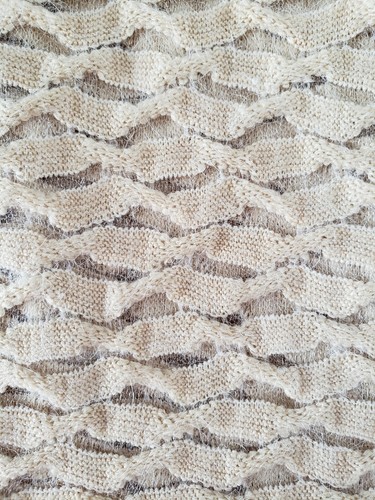 Vintage Knit Fabric Sewing Quilting Clothing New Beige/Tan 50.5" x 45"