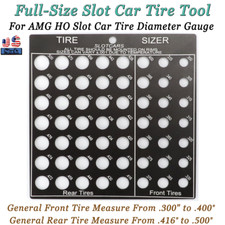 For AMG HO Slot Car Tools Full-Size Tire Gauge .300" to .500" Tire Measurement