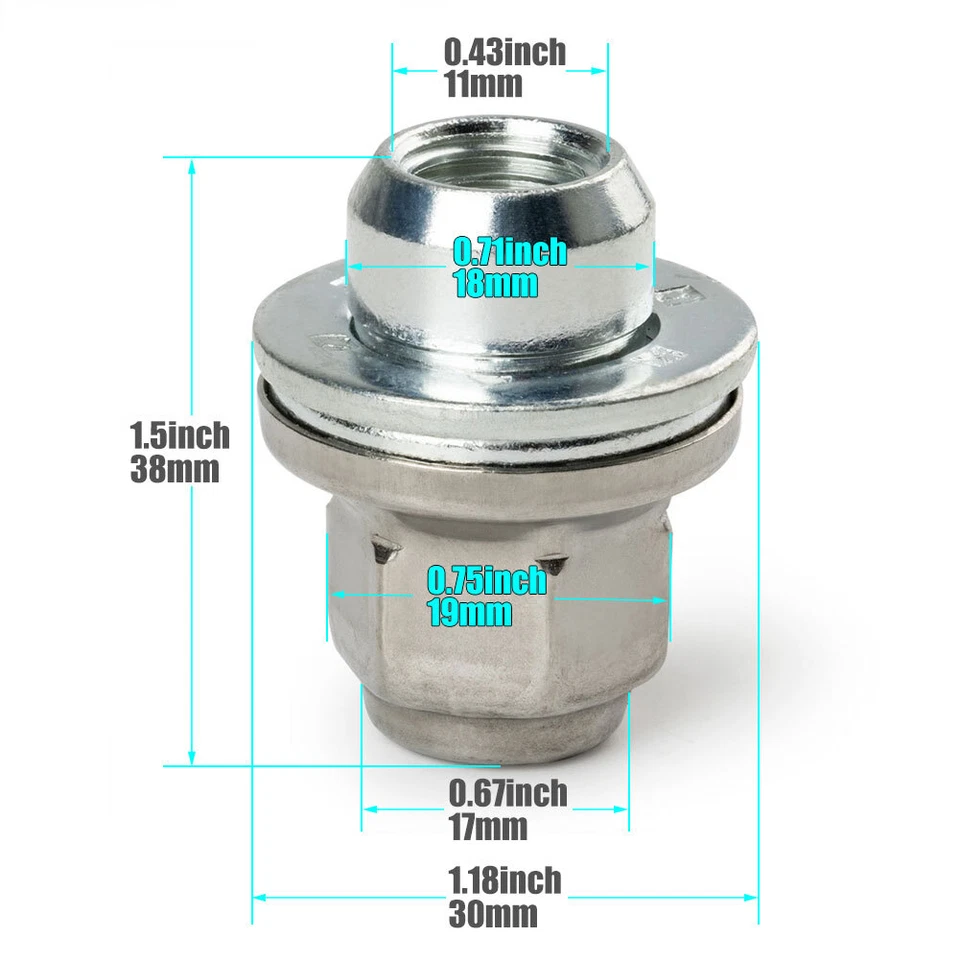 20x Tuercas de rueda cromadas PERNO PERNO aptas para Jaguar XF XJ XK F/X/S tipo C2C35294010 Foto 2 de 4