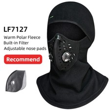 ROCKBROS Full Face Mask Ski Mask Winter Cap Balaclava Outdoor Beanie Hat Black