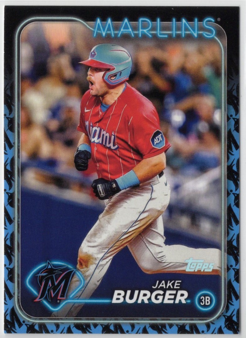 2024 Topps Series 1 - Jake Burger #125 Team Color Border Parallel Marlins