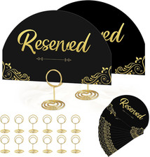12 Pieces Elegant Reserved Signs For Wedding - Reserved Table Signs, Reserved Se