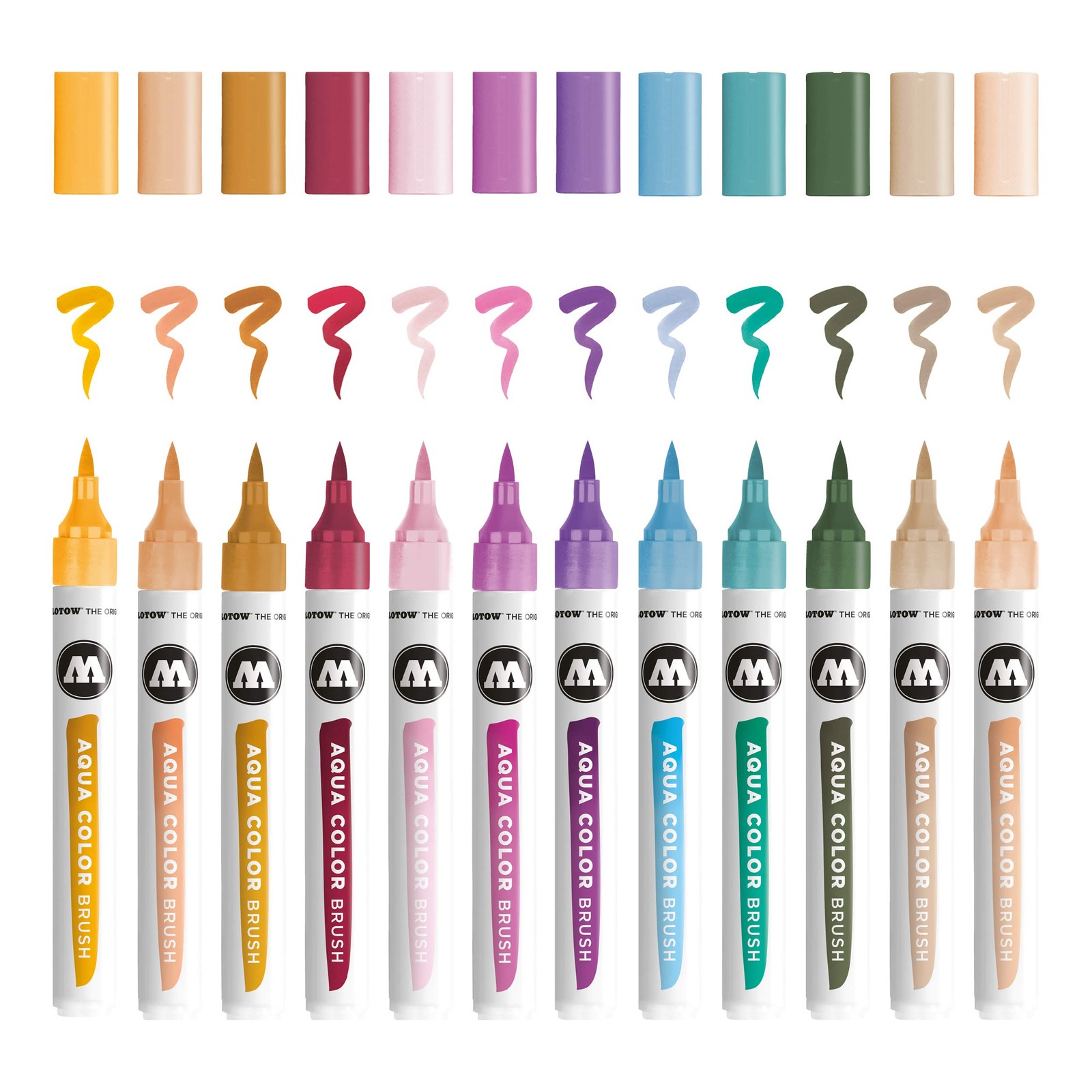 Molotow Aqua Colour Brush (Brush Pen Marker Basic Set 2, Brush Tip for Watercolo