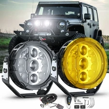 2PCS 7inch LED Work Light Bar Flood/Spot Combo Beam Fit Can-Am Maverick X3 Truck