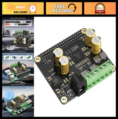 HiFi Class D Audio Amplifier 2x80W Peak, 192KHz/24bit, Supports Volumio & Raspbi